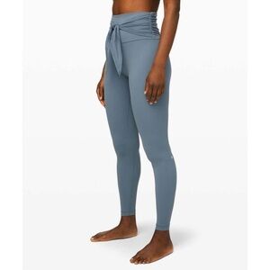 Lululemon Athletica Blue Charcoal Align Wrap Tie-Waist Leggings Size 9
